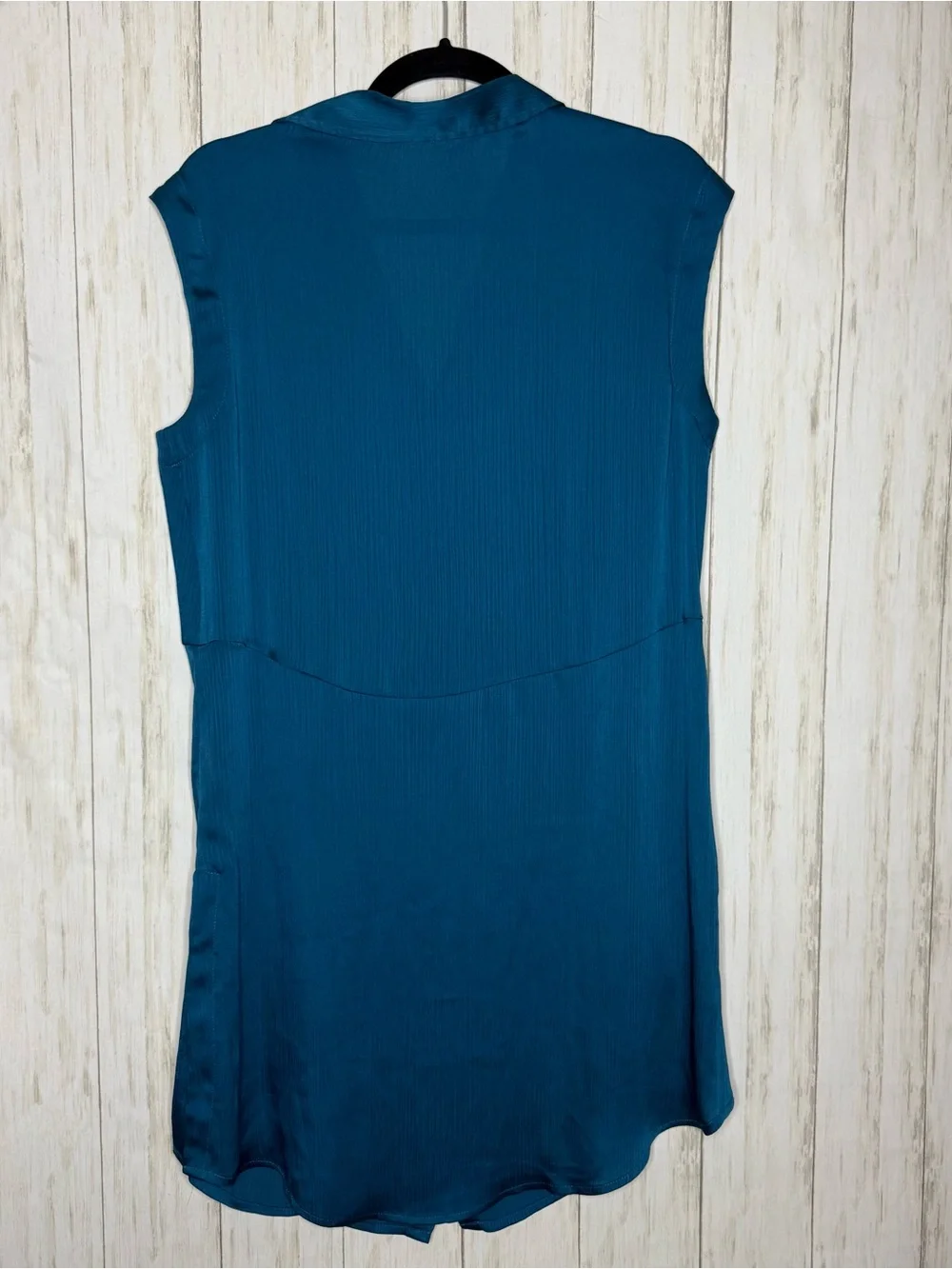Joie Silky Teal-Blue Tunic with V-Neck Medium
